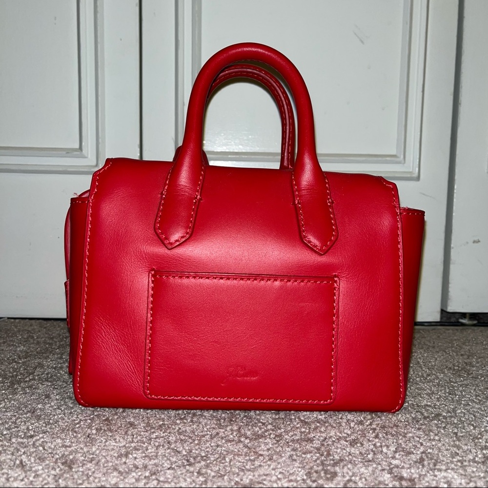 J Crew Harper Mini Satchel in Red Leather